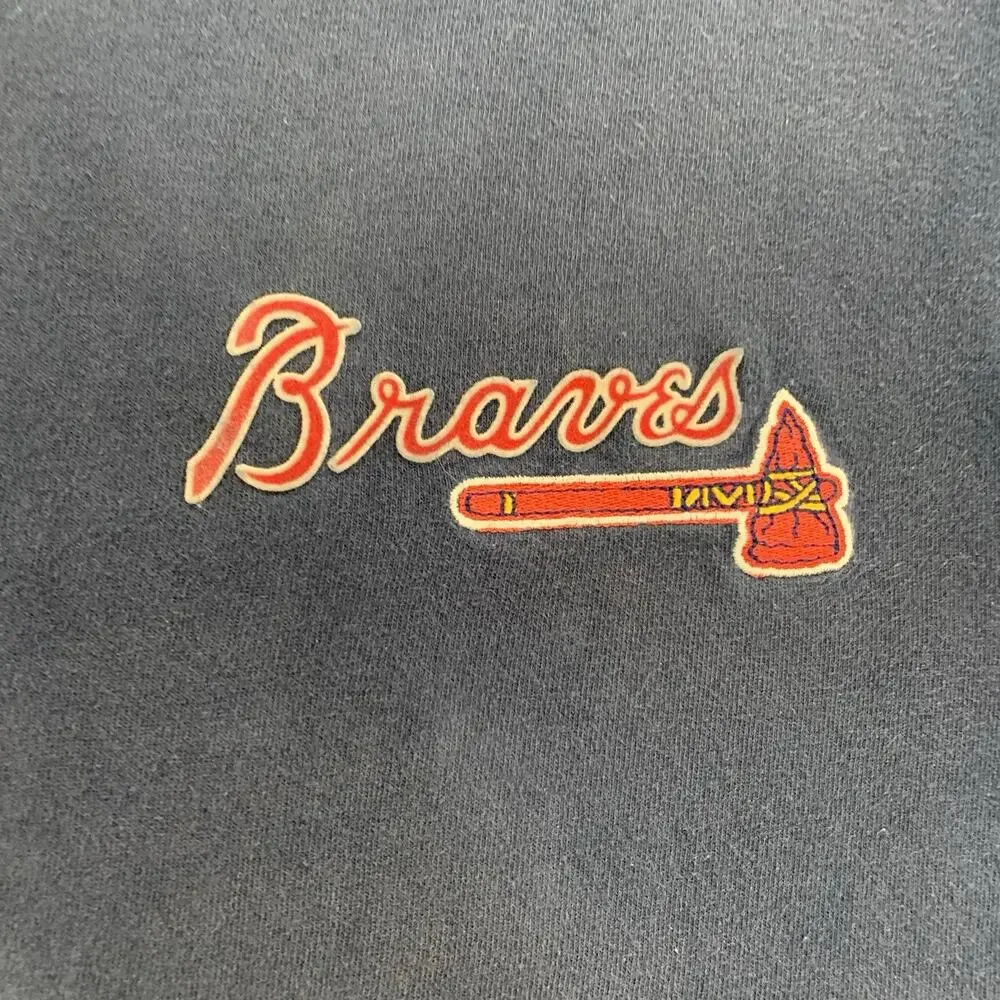 Vintage Russell Athletics Atlanta Braves Short Sleeve T Shirt Sz XL - Picture 2 of 7